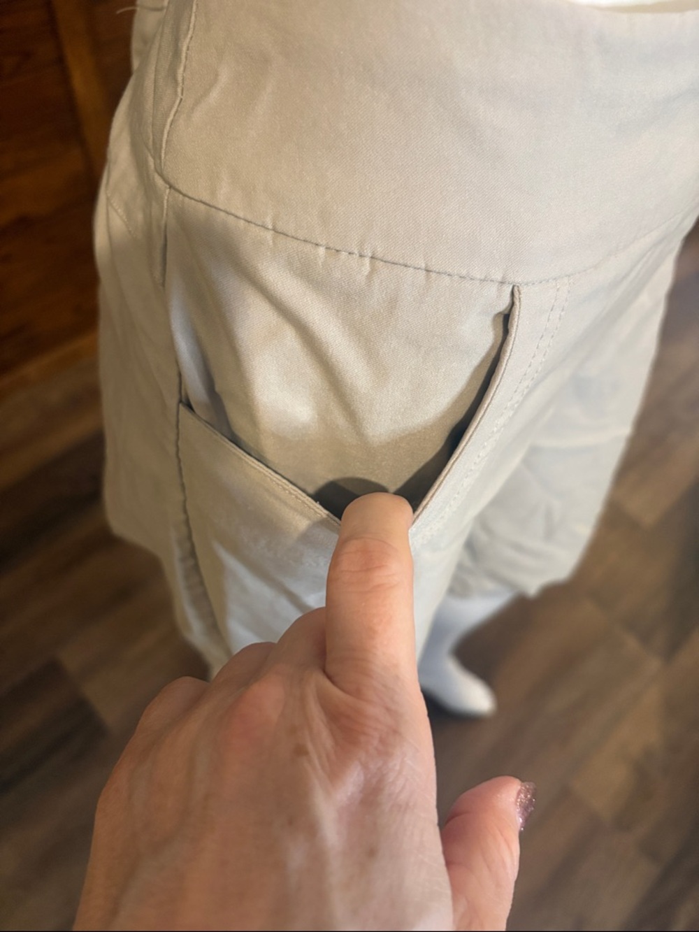 Tribal Light Beige Pull-On Bermuda Shorts - Picture 2 of 5